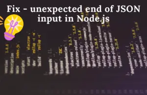 unexpected end of JSON input in Node.js